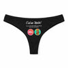 Culotte Tanga Personnalisé Femme Fast Food - sous-Vêtement Coton Idée Cadeau Humour Saint Valentin Anniversaire