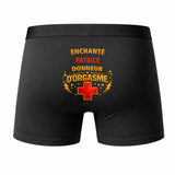 Caleçon Patrice Donneur d'Orgasme - Humour Boxer Coton Idée Cadeau