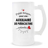 Verre à bière Auxiliaire de puériculture adorée femme | Chope de Bière Pinte Idée Cadeau Humour Collègue famille Homme Anniversaire Noël