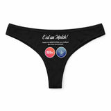 Culotte Tanga Personnalisé Femme Meditation - sous-Vêtement Coton Idée Cadeau Humour Saint Valentin Anniversaire