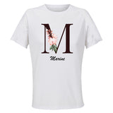 Maillot de Sport Femme Marine Lettre - T-Shirt Respirant Polyester Manches Courtes - Cadeau Sportive Anniversaire Noël Fête des Mères
