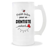 Verre à bière Dentiste adoré | Chope de Bière Pinte Idée Cadeau Humour Collègue famille Homme Anniversaire Noël