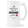 Verre à bière Designer adoré | Chope de Bière Pinte Idée Cadeau Humour Collègue famille Homme Anniversaire Noël
