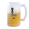 Verre à Bière Lyam Lettre Chaine | Chope de Bière Pinte | Idée Cadeau Prénom Motard Biker Mob Anniversaire Papa Collègue Départ Retraite Noël