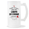 Verre à bière Cheffe de cuisine adorée femme | Chope de Bière Pinte Idée Cadeau Humour Collègue famille Homme Anniversaire Noël