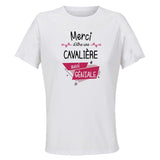 Maillot de Sport Femme pour Merci Cavaliere Geniale - T-Shirt Respirant Polyester Manches Courtes - Cadeau Sportive Anniversaire Noël Fête des Mères