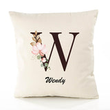 Housse de Coussin Premium Lettres Photoshop - Coton Canvas Fairtrade Beige Idée Cadeau Décoration Canapé 40x40