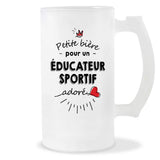 Verre à bière Éducateur sportif adoré | Chope de Bière Pinte Idée Cadeau Humour Collègue famille Homme Anniversaire Noël
