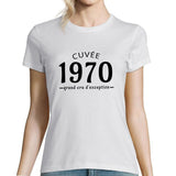 Cuvée 1970 Grand cru d'exception | T-Shirt Anniversaire Femme année de Naissance