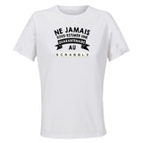 Maillot de Sport Femme Scrabble Quarantenaire - T-Shirt Respirant Polyester Manches Courtes - Cadeau Sportive Anniversaire Noël Fête des Mères