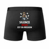 Caleçon Diego Silence Diego est en Mission - Humour Boxer Coton Idée Cadeau
