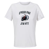 Maillot de Sport Femme VTT J'peux Pas - T-Shirt Respirant Polyester Manches Courtes - Cadeau Sportive Anniversaire Noël Fête des Mères