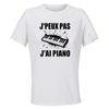 Maillot de Sport Femme Piano J'peux Pas - T-Shirt Respirant Polyester Manches Courtes - Cadeau Sportive Anniversaire Noël Fête des Mères