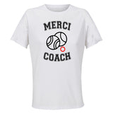 Maillot de Sport Femme pour Merci Petanque Coach - T-Shirt Respirant Polyester Manches Courtes - Cadeau Sportive Anniversaire Noël Fête des Mères