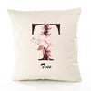 Housse de Coussin Premium Tess Lettre - Coton Canvas Fairtrade Beige Idée Cadeau Décoration Canapé