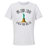 Maillot de Sport Femme New York avec Toi C'est La Vie - T-Shirt Respirant Polyester Manches Courtes - Cadeau Sportive Anniversaire Noël Fête des Mères