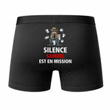 Caleçon Samuel Silence Samuel est en Mission - Humour Boxer Coton Idée Cadeau