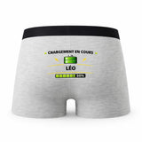Caleçon Chargement en Cours Leo - Humour Boxer Gris Idée Cadeau