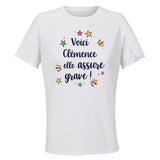 Maillot de Sport Femme pour Clemence Elle Assure - T-Shirt Respirant Polyester Manches Courtes - Cadeau Sportive Anniversaire Noël Fête des Mères