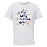 Maillot de Sport Femme pour Cathy Elle Assure - T-Shirt Respirant Polyester Manches Courtes - Cadeau Sportive Anniversaire Noël Fête des Mères