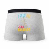 Caleçon Basket - Humour Boxer Gris Idée Cadeau Passion