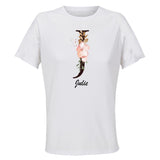 Maillot de Sport Femme Julie Lettre - T-Shirt Respirant Polyester Manches Courtes - Cadeau Sportive Anniversaire Noël Fête des Mères