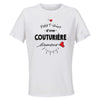 Maillot de Sport Femme Couturiere Damour - T-Shirt Respirant Polyester Manches Courtes - Cadeau Sportive Anniversaire Noël Fête des Mères
