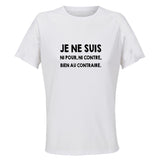 Maillot de Sport Femme Ni pour Ni Contre - T-Shirt Respirant Polyester Manches Courtes - Cadeau Sportive Anniversaire Noël Fête des Mères