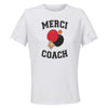Maillot de Sport Femme pour Merci Ping Pong Coach - T-Shirt Respirant Polyester Manches Courtes - Cadeau Sportive Anniversaire Noël Fête des Mères