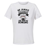 Maillot de Sport Femme Bowling Octogenaire - T-Shirt Respirant Polyester Manches Courtes - Cadeau Sportive Anniversaire Noël Fête des Mères