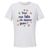 Maillot de Sport Femme Tata Elle Assure - T-Shirt Respirant Polyester Manches Courtes - Cadeau Sportive Anniversaire Noël Fête des Mères