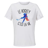 Maillot de Sport Femme Hockey C'est La Vie - T-Shirt Respirant Polyester Manches Courtes - Cadeau Sportive Anniversaire Noël Fête des Mères