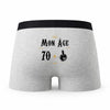 Caleçon 71 Ans - Humour Boxer Gris Motif Âge Idée Cadeau Anniversaire