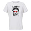 Maillot de Sport Femme Belote Copie 4 Quarantenaire - T-Shirt Respirant Polyester Manches Courtes - Cadeau Sportive Anniversaire Noël Fête des Mères