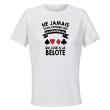 Maillot de Sport Femme Belote Copie 4 Quarantenaire - T-Shirt Respirant Polyester Manches Courtes - Cadeau Sportive Anniversaire Noël Fête des Mères