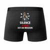 Caleçon Ruben Silence Ruben est en Mission - Humour Boxer Coton Idée Cadeau
