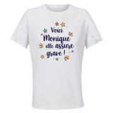Maillot de Sport Femme Monique Elle Assure - T-Shirt Respirant Polyester Manches Courtes - Cadeau Sportive Anniversaire Noël Fête des Mères