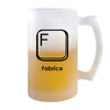 Verre à Bière Fabrice Lettre Clavier | Chope de Bière Pinte | Idée Cadeau Prénom Informaticien Geek Gamer Anniversaire Papa Collègue Départ Retraite Noël