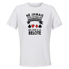 Maillot de Sport Femme Femme Belote Copie 4 Quinquagenaire - T-Shirt Respirant Polyester Manches Courtes - Cadeau Sportive Anniversaire Noël Fête des Mères