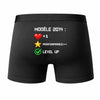 Caleçon Level Up 2014 - Humour Boxer Coton Jeu Vidéo Idée Cadeau Anniversaire
