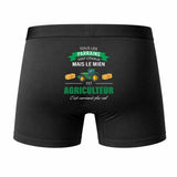 Caleçon Parrain Agriculteur - Humour Boxer Coton Idée Cadeau Fête des Pères