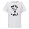 Maillot de Sport Femme pour Merci Badminton Coach - T-Shirt Respirant Polyester Manches Courtes - Cadeau Sportive Anniversaire Noël Fête des Mères