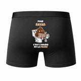 Caleçon Rayan pour Rayan Heure de la Pause - Humour Boxer Coton Idée Cadeau