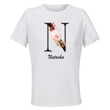 Maillot de Sport Femme Natacha Lettre - T-Shirt Respirant Polyester Manches Courtes - Cadeau Sportive Anniversaire Noël Fête des Mères