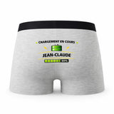 Caleçon Chargement en Cours Jean-Claude - Humour Boxer Gris Idée Cadeau
