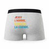 Caleçon Jessy Mythe Légende Vintage - Humour Boxer Gris Idée Cadeau