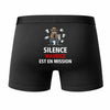 Caleçon Maurice Silence Maurice est en Mission - Humour Boxer Coton Idée Cadeau