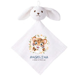 Doudou Bébé Lapin Angelina Amour Tigre Cadeau Naissance Fille Nouveau Né