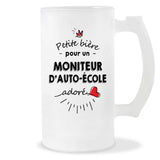 Verre à bière Moniteur d'auto-école adoré | Chope de Bière Pinte Idée Cadeau Humour Collègue famille Homme Anniversaire Noël