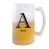 Verre à Bière Arsène Lettre Chic | Chope de Bière Pinte | Idée Cadeau Prénom Anniversaire Papa Collègue Départ Retraite Noël
